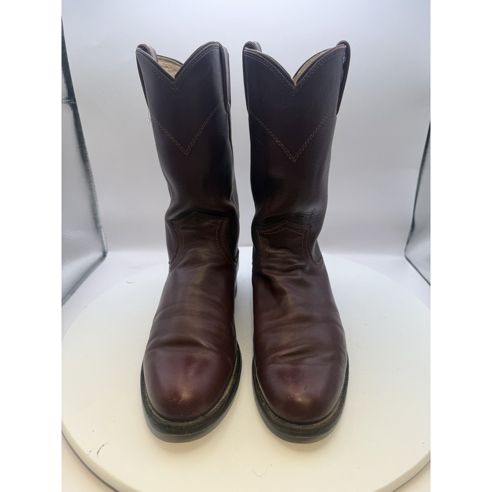 Vintage Justin Roper Women's L3068 Size 6 Black Cherry Made in the USA